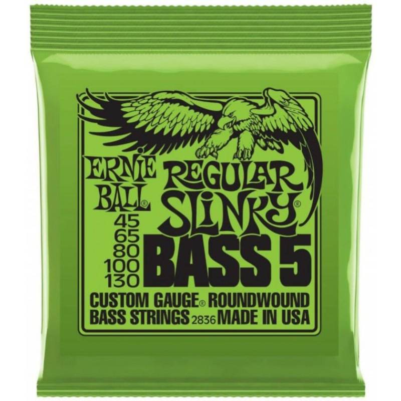 Струны для бас-гитары Ernie Ball 2836 Regular Slinky Nickel Wound 5-String 45/130