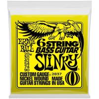 Струны для бас-гитары Ernie Ball 2837 6 String Slinky Nickel Wound 20w/90