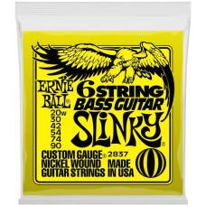 Струны для бас-гитары Ernie Ball 2837 6 String Slinky Nickel Wound 20w/90