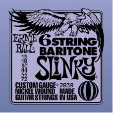 Струни для електрогітари Ernie Ball 2839 6-String Baritone Slinky Nickel Wound 13/72
