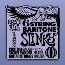 Струны для электрогитары Ernie Ball 2839 6-String Baritone Slinky Nickel Wound 13/72