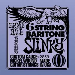 Струны для электрогитары Ernie Ball 2839 6-String Baritone Slinky Nickel Wound 13/72