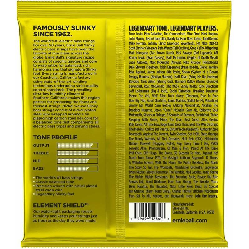Струны для бас-гитары Ernie Ball 2840 Beefy Slinky Nickel Wound 65/130