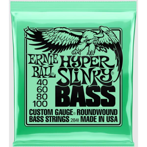 Струни для бас-гітари Ernie Ball 2841 Hyper Slinky Bass Nickel Wound 40/100