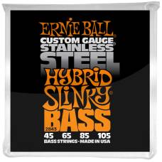 Струни для бас-гітари Ernie Ball 2843 Hybrid Slinky Stainless Steel 45/105