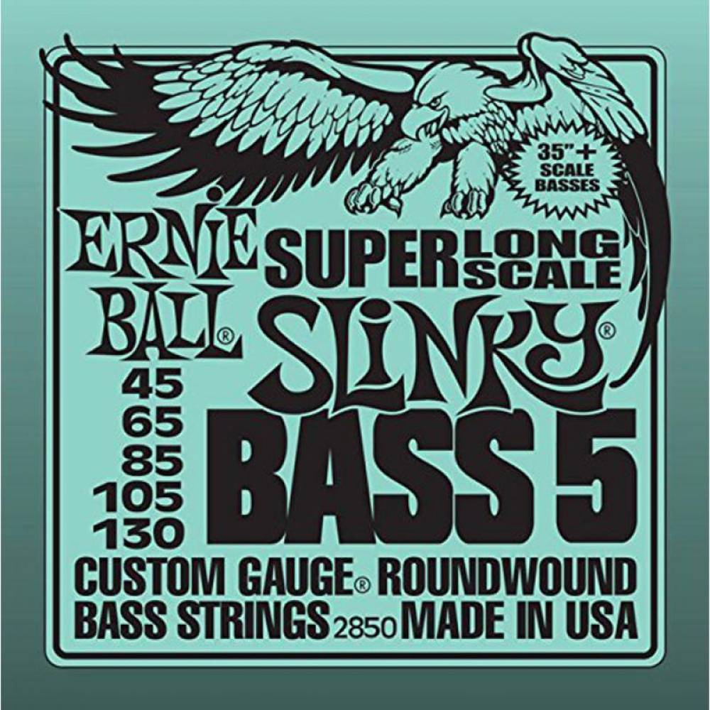 Струни для бас-гітари Ernie Ball 2850 Super Long Scale Slinky Nickel Wound 5-String 45/130