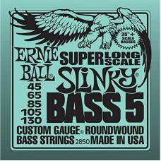 Струны для бас-гитары Ernie Ball 2850 Super Long Scale Slinky Nickel Wound 5-String 45/130