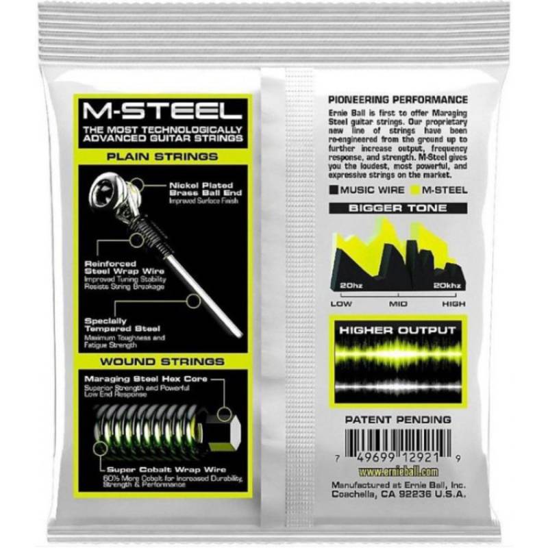 Струны для электрогитары Ernie Ball 2921 M-Steel Regular Slinky 10/46