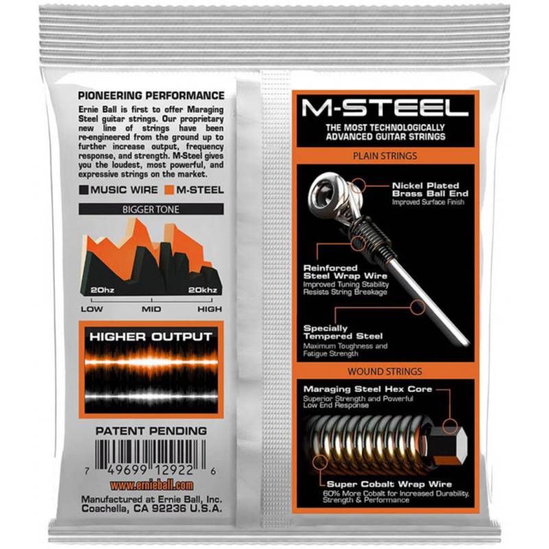 Струни для електрогітари Ernie Ball 2922 M-Steel Hybrid Slinky 9/46