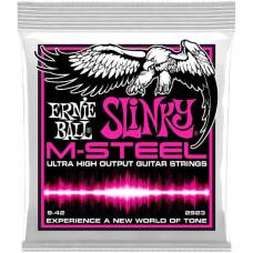 Струны для электрогитары Ernie Ball 2923 M-Steel Super Slinky 9/42