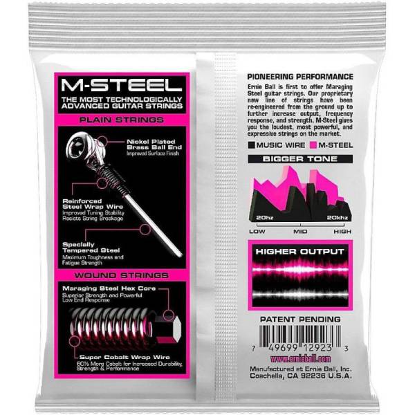 Струны для электрогитары Ernie Ball 2923 M-Steel Super Slinky 9/42