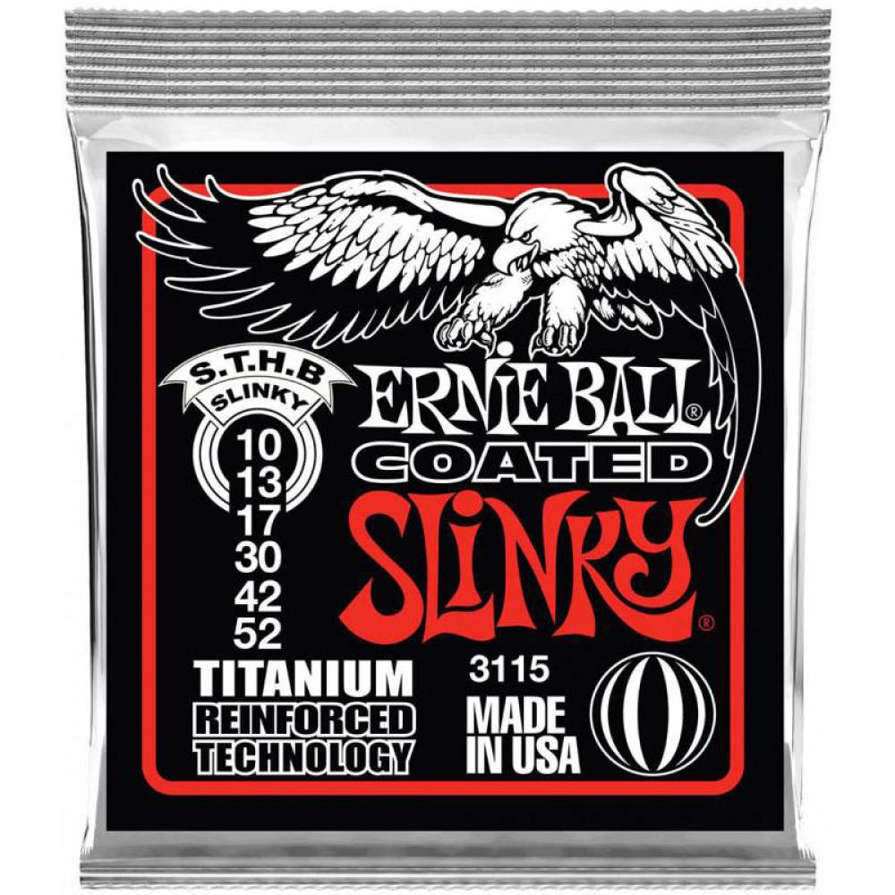 Струны для электрогитары Ernie Ball 3115 Regular Slinky Titanium Coated 10/52