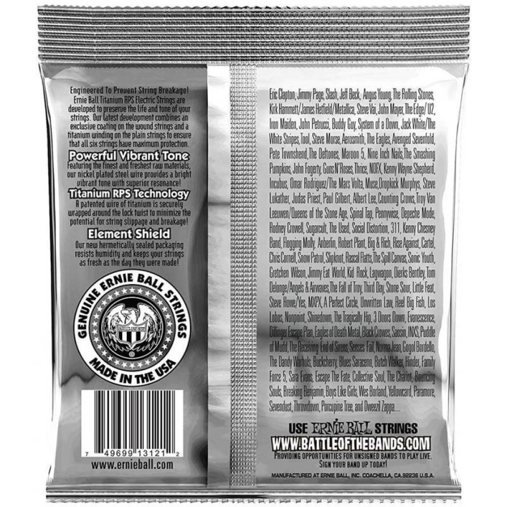 Струни для електрогітари Ernie Ball 3121 Regular Slinky Titanium Coated 10/46