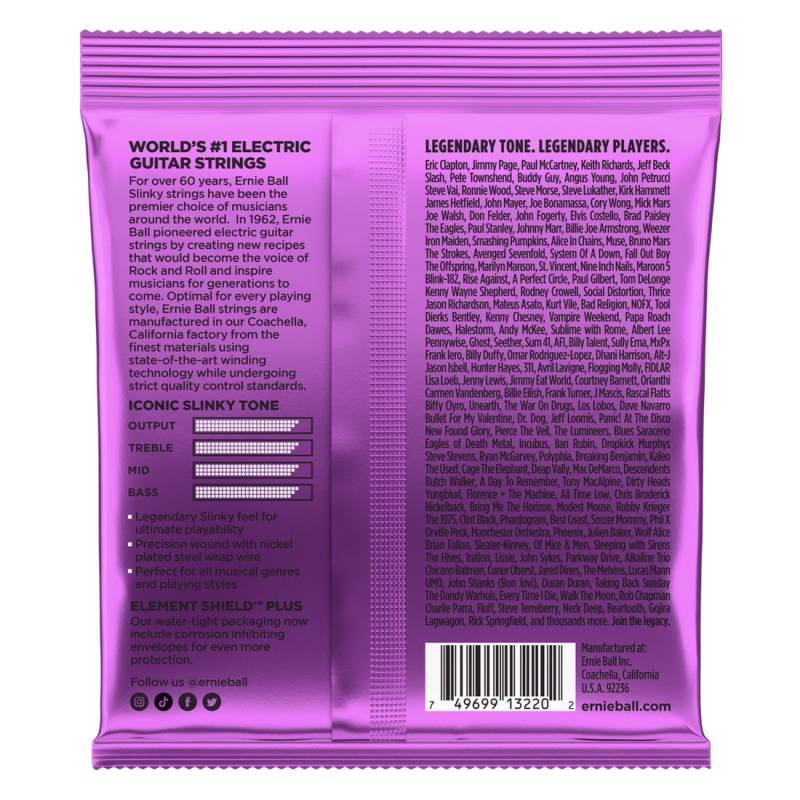 Струни для електрогітари 3 Sets Ernie Ball 3220 Power Slinky Nickel Wound 11/48