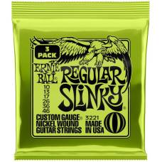 Струны для электрогитары 3 Sets Ernie Ball 3221 Regular Slinky Nickel Wound 10/46