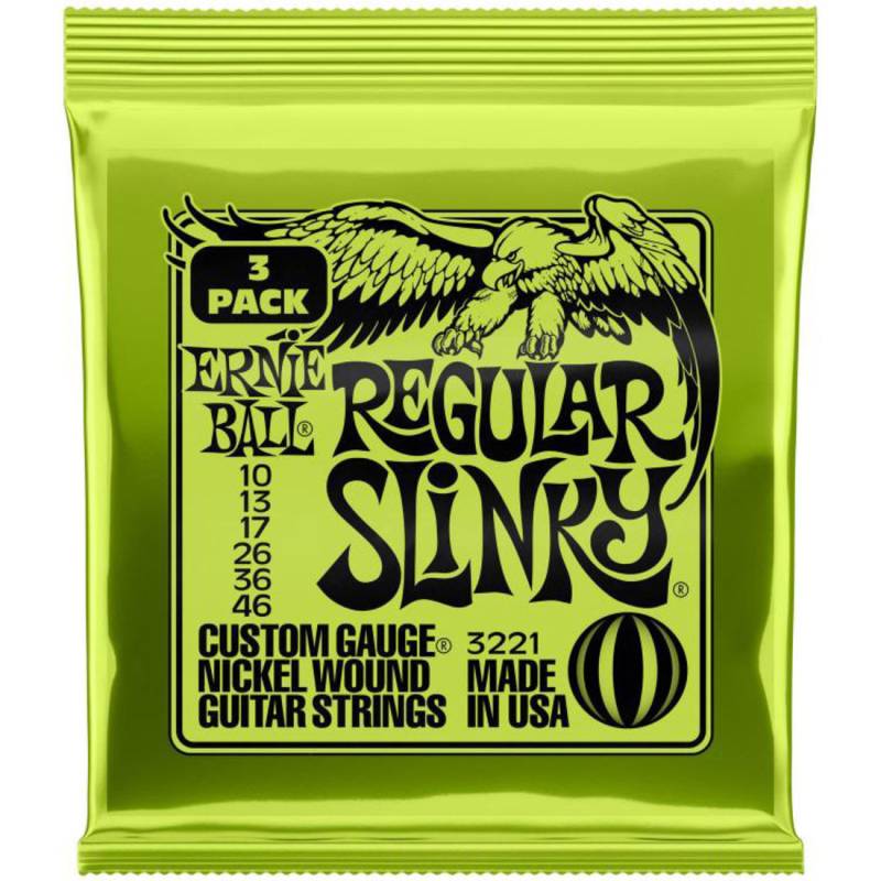 Струны для электрогитары 3 Sets Ernie Ball 3221 Regular Slinky Nickel Wound 10/46