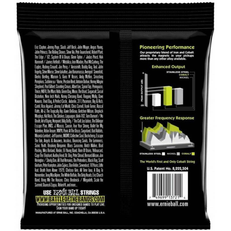 Струни для електрогітари 3 Sets Ernie Ball 3721 Cobalt Slinky 10/46