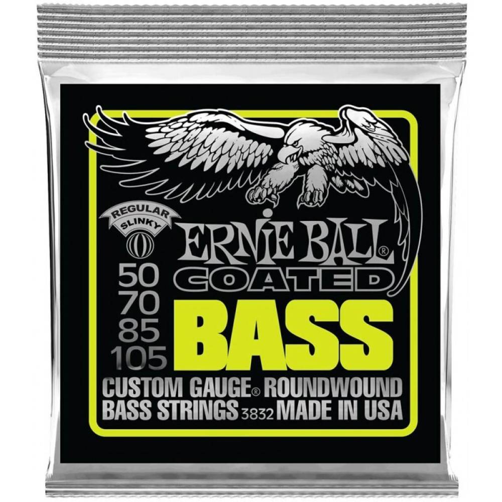 Струны для бас-гитары Ernie Ball 3832 Coated Regular Slinky 50/105