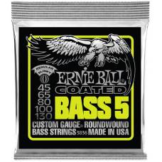 Струни для бас-гітари Ernie Ball 3836 Coated Regular Slinky 5-String 45/130