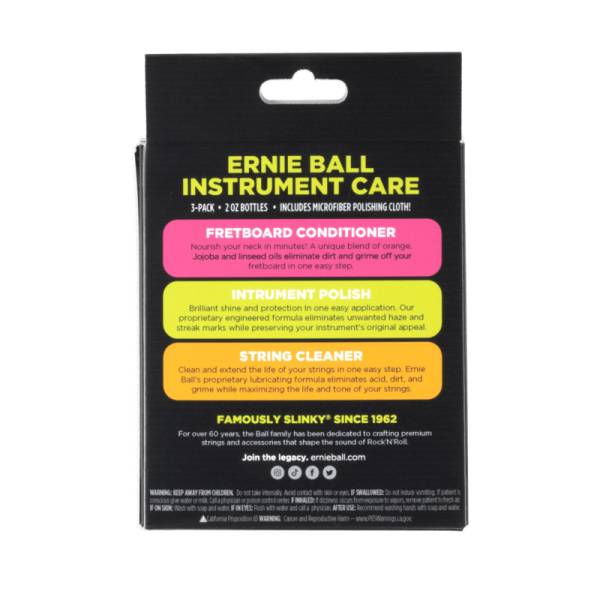 Набір Ernie Ball 4225 Instrument Care 3-pack with Microfiber