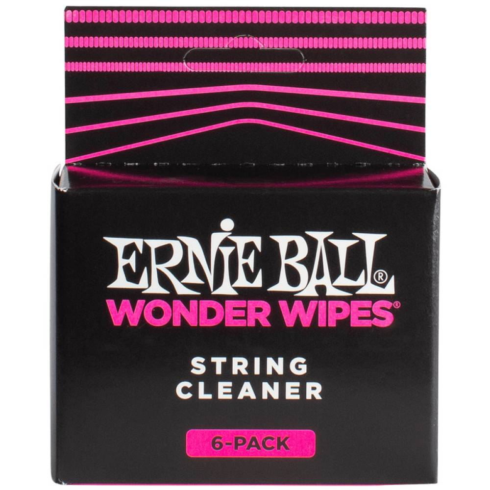 Очищаючі серветки для струн Ernie Ball 4277 Wonder Wipes String Cleaner (6 шт.)