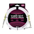 Кабель инструментальный Ernie Ball 6049 Classic Instrument Cable Straight/Angle - White 3м (10ft)
