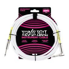 Інструментальний кабель Ernie Ball 6049 Classic Instrument Cable Straight/Angle - White 3м (10ft)