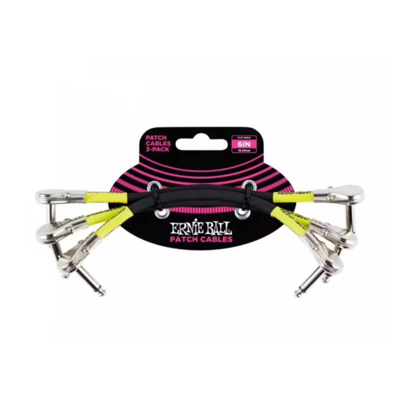 Кабель инструментальный Ernie Ball 6059 Classic Patch Cable Flat Angle/Flat Angle 0.15m (6in) (3 шт.)