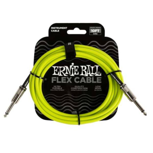 Інструментальний кабель Ernie Ball 6414 Flex Cable Green 3м (10ft)