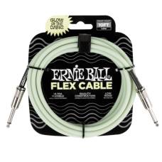 Інструментальний кабель Ernie Ball 6436 Flex Cable Glow in Dark 3м (10ft) Straight/Straight