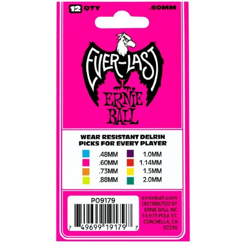 Медиаторы Ernie Ball 9179 Everlast Guitar Player's Pack 0.60 mm (12 шт.)