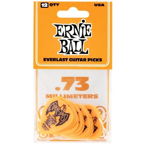 Медиаторы Ernie Ball 9190 Orange Everlast Guitar Player's Pack 0.73 mm (12 шт.)