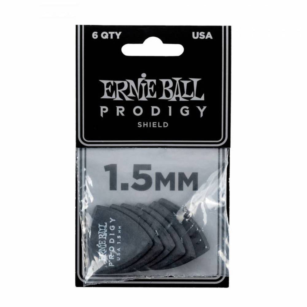 Медіатори Ernie Ball 9331 Black Shield Prodigy Picks 6-Pack 1.5 mm (6 шт.)