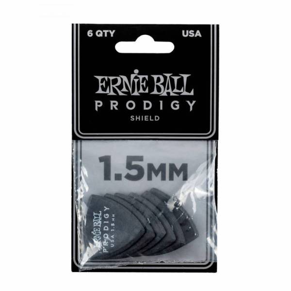Медіатори Ernie Ball 9331 Black Shield Prodigy Picks 6-Pack 1.5 mm (6 шт.)