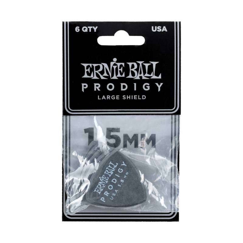 Медиаторы Ernie Ball 9332 Black Large Shield Prodigy Picks 6-Pack 1.5 mm (6 шт.)