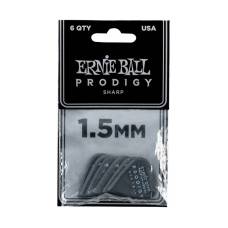 Медіатори Ernie Ball 9335 Black Sharp Prodigy Picks 6-Pack 1.5 mm (6 шт.)