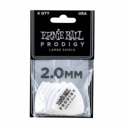Медиаторы Ernie Ball 9338 White Large Shield Prodigy Picks 6-Pack 2.0 mm (6 шт.)