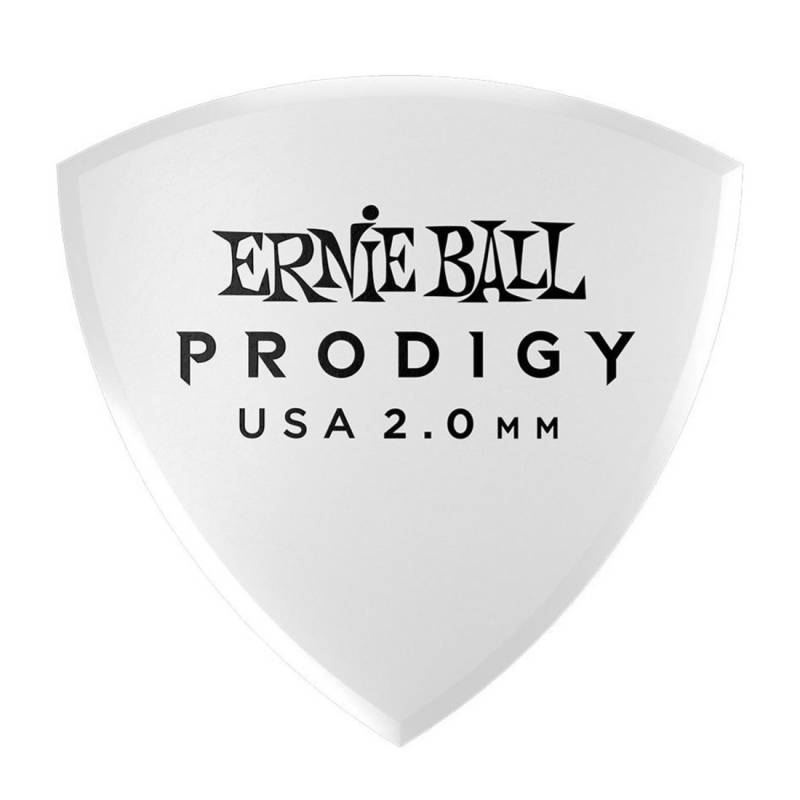 Медіатори Ernie Ball 9338 White Large Shield Prodigy Picks 6-Pack 2.0 mm (6 шт.)