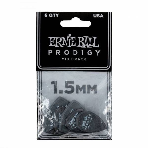 Медиаторы Ernie Ball 9342 Black Multipack Prodigy Picks 6-Pack 1.5 mm (6 шт.)