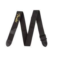 Ремень  универсальный Fender Black Polyester Guitar Strap Yellow Logo