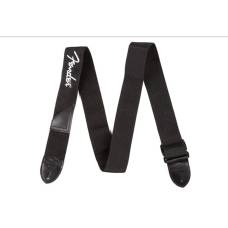 Ремень  универсальный Fender Black Polyester Guitar Strap White Logo