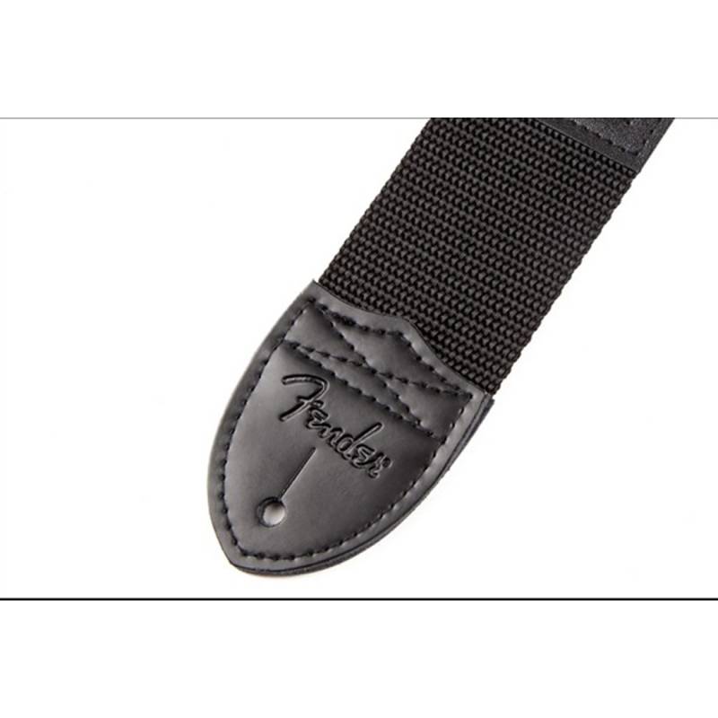 Ремінь універсальний Fender Black Polyester Guitar Strap White Logo