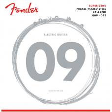 Струни для електрогітари Fender 250L Super Nickel-plated Steel Light 9/42