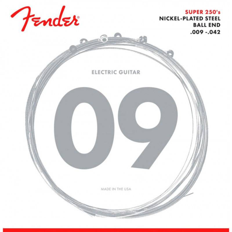 Струни для електрогітари Fender 250L Super Nickel-plated Steel Light 9/42