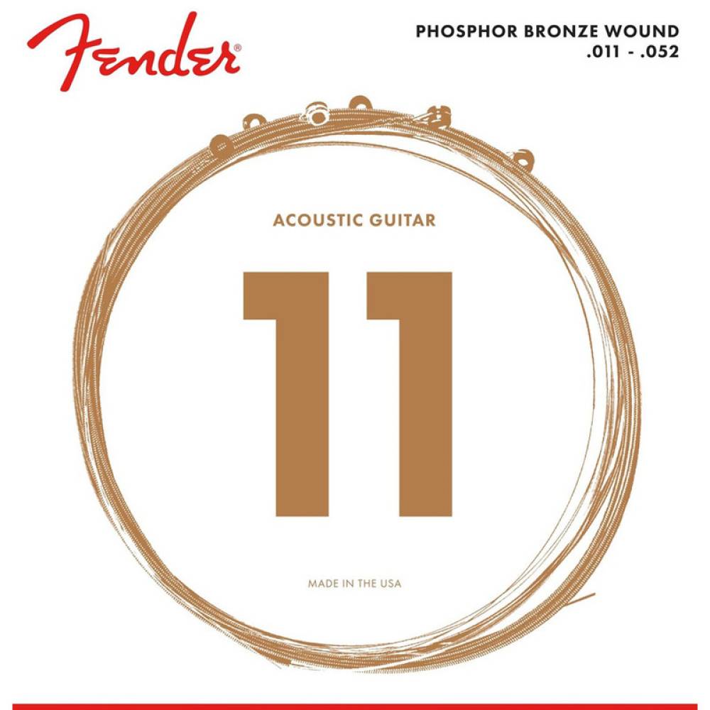 Струни для акустичної гітари Fender 60CL Phosphor Bronze 11/52