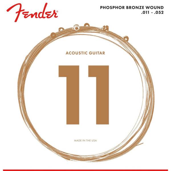 Струни для акустичної гітари Fender 60CL Phosphor Bronze 11/52