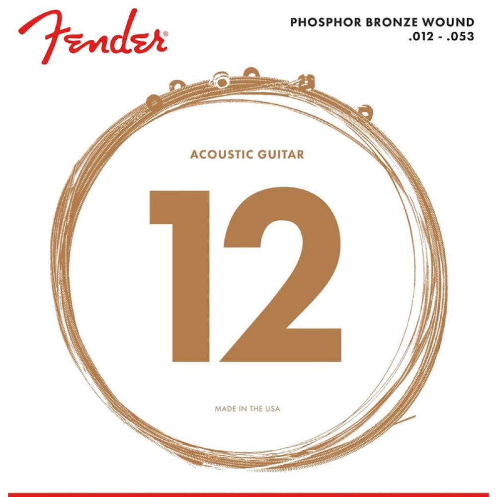 Струни для акустичної гітари Fender 60L Phosphor Bronze 12/53