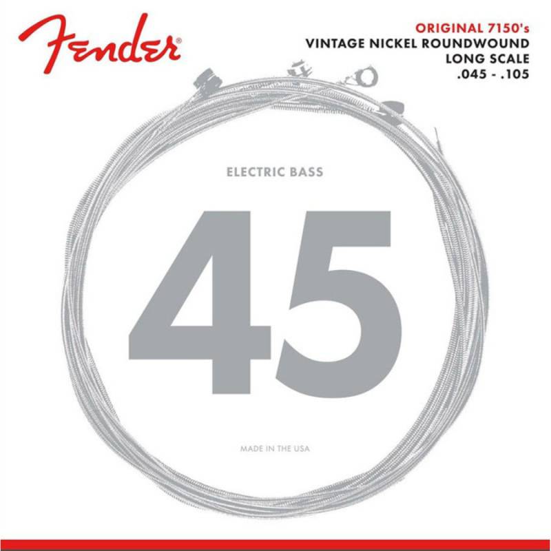 Струни для бас-гітари Fender 7150M Pure Nickel Roundwound Medium Long Scale 45/105