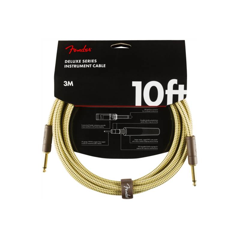 Кабель инструментальный FENDER CABLE DELUXE SERIES 10' TWEED