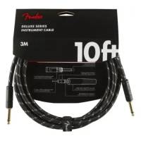 Кабель инструментальный FENDER CABLE DELUXE SERIES 10' ANGLED BLACK TWEED